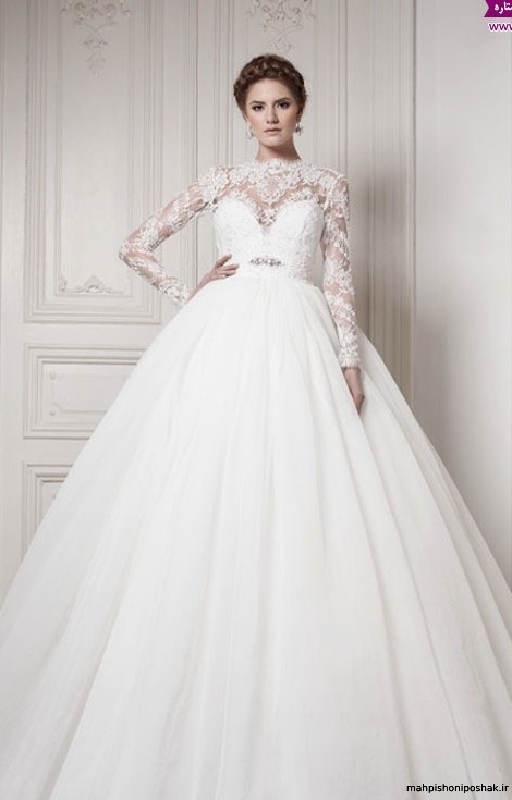 مدل لباس عروس سفید زیبا
