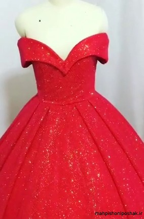 مدل لباس عروس عقد قرمز