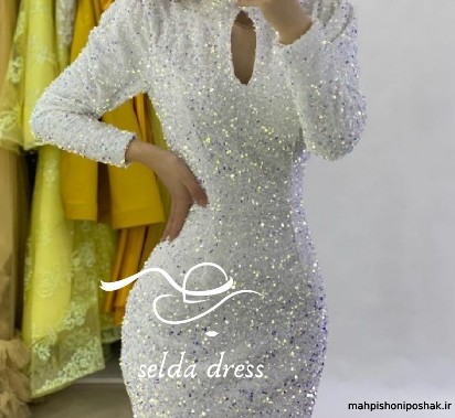 مدل لباس دخترانه سفید طلایی