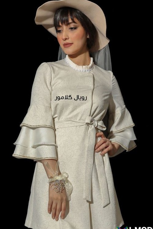 مدل لباس عروسکی با پارچه ژاکارد