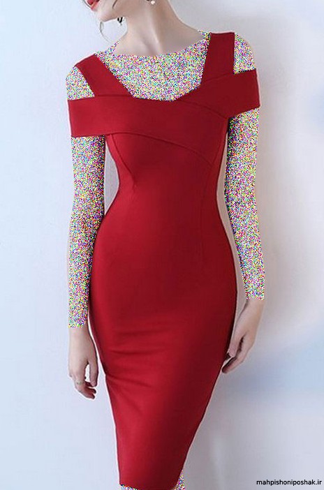 مدل لباس مجلسی کوتاه رنگ قرمز