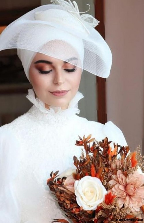 مدل لباس مجلسی با کلاه حجاب