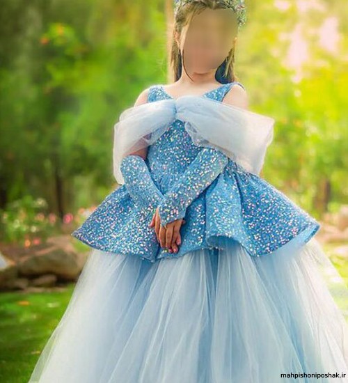 مدل لباس عروس بچه گانه پرنسسی بلند با قیمت