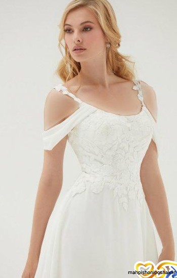 مدل یقه لباس عروس دکلته