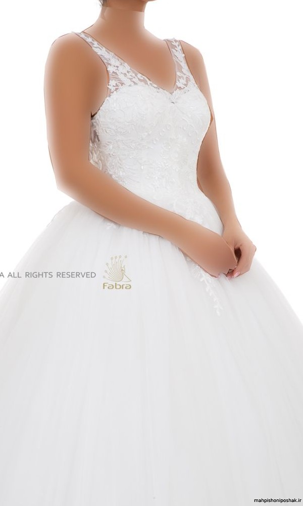مدل یقه لباس عروس دکلته