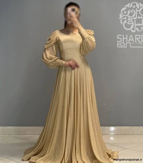 مدل لباس کلوش حریر مجلسی