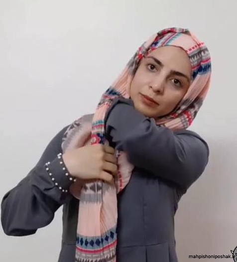 مدل بستن روسری دخترانه لبنانی