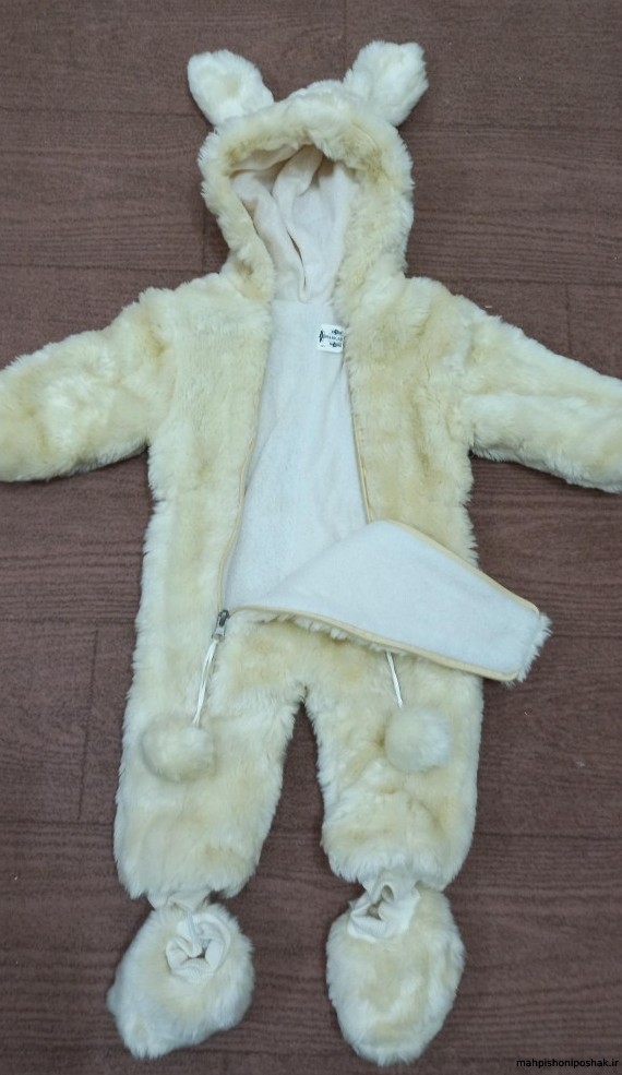 مدل لباس نوزادی با پارچه تدی