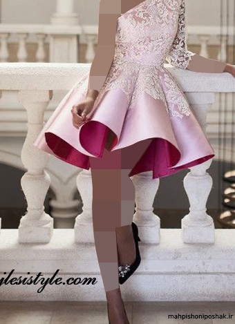 مدل لباس مجلسی دخترانه پرنسسی کوتاه
