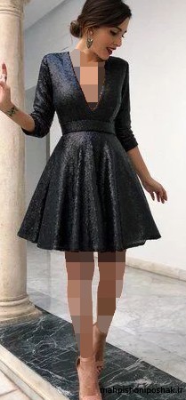 مدل لباس مجلسی لمه کوتاه در اینستاگرام