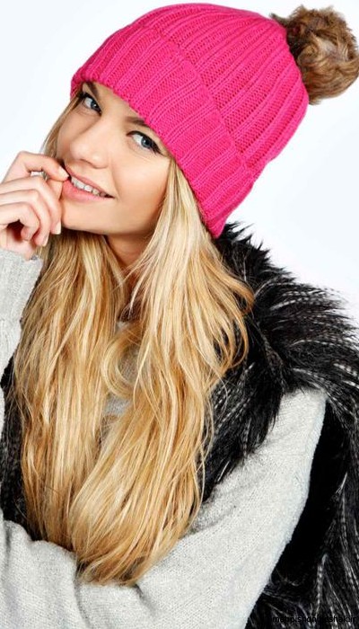 مدل کلاه زمستانی دخترانه بافتنی
