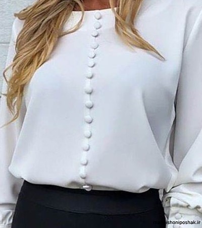 مدل پیراهن زنانه جلو دکمه دار