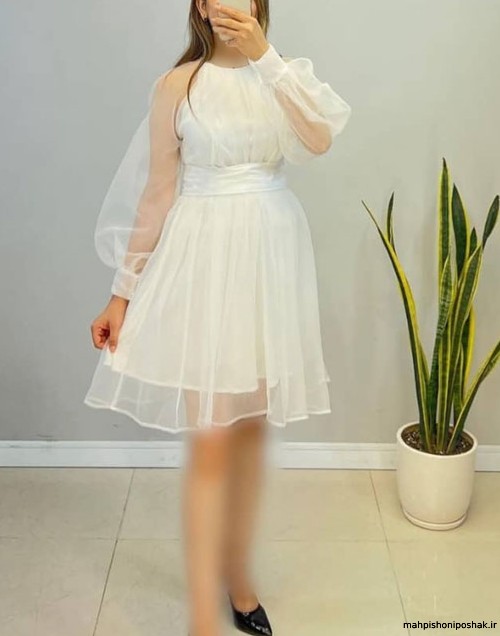 مدل لباس دخترانه با پارچه حریر شیشه ای