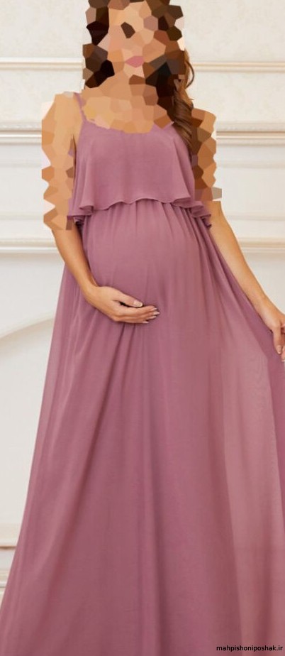 مدل لباس بارداری حریر بلند