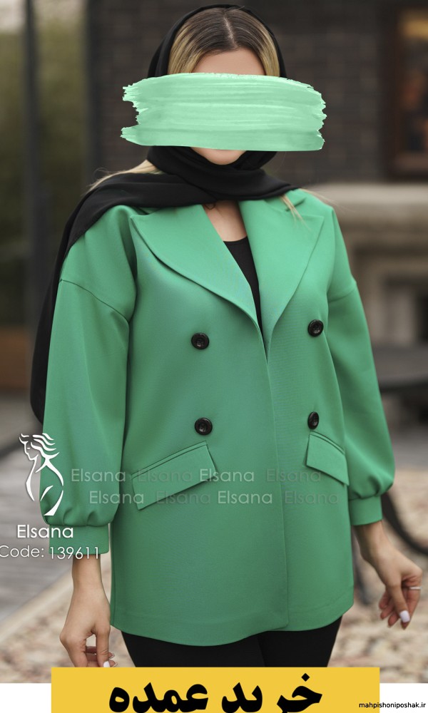 مدل کت رنگ سبز