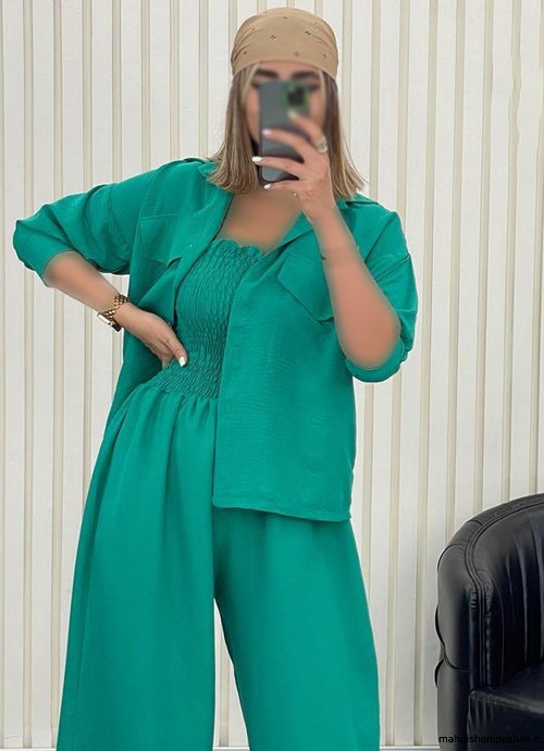 مدل پیراهن مجلسی دخترانه سبز