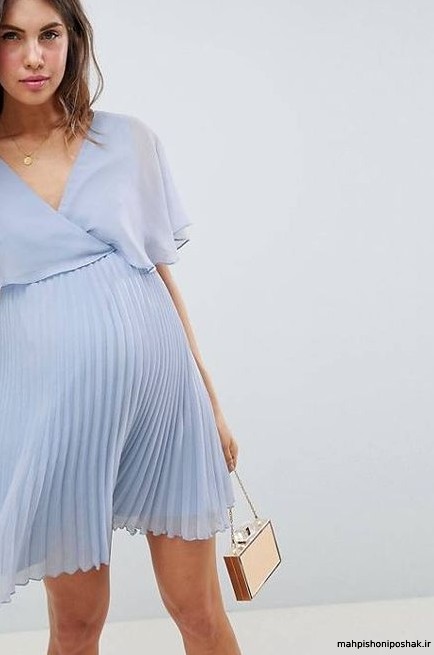 مدل لباس حاملگی نخی کوتاه