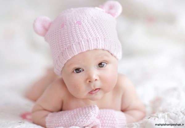 مدل کلاه و شال گردن بافتنی نوزاد