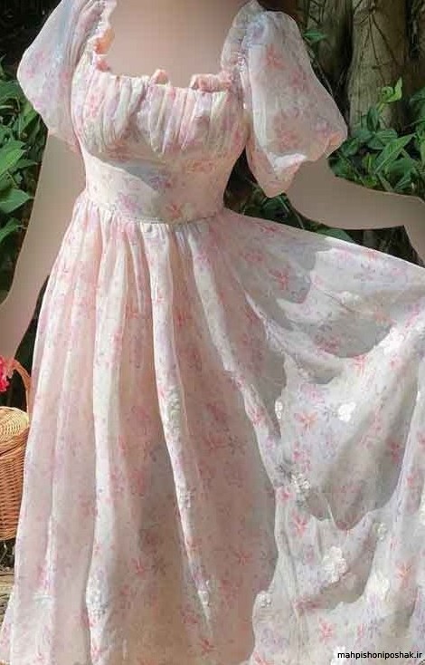 مدل لباس حریر گلدار زنانه