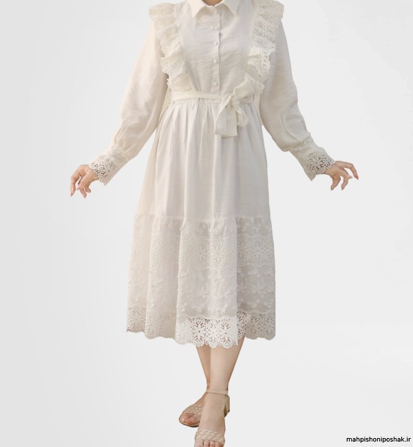 مدل لباس با پارچه وال خامه دوزی