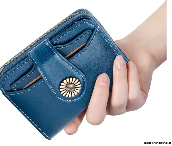 مدل کیف پولی زنانه چرم دست دوز
