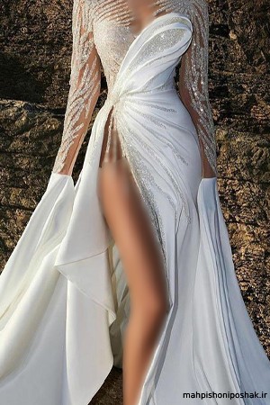 مدل لباس عروس ماهی دانتل