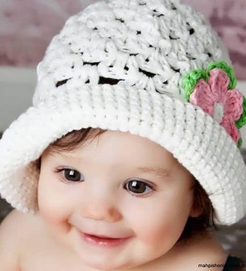 مدل کلاه نوزادی بافتنی دخترانه