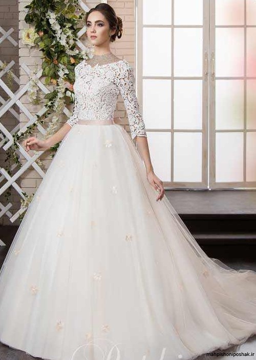 مدل لباس عروس پوشیده زیبا