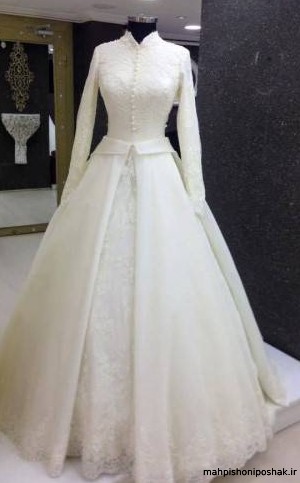 مدل لباس عروس پوشیده زیبا