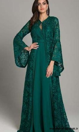 مدل لباس مجلسی بلند پارچه گیپور