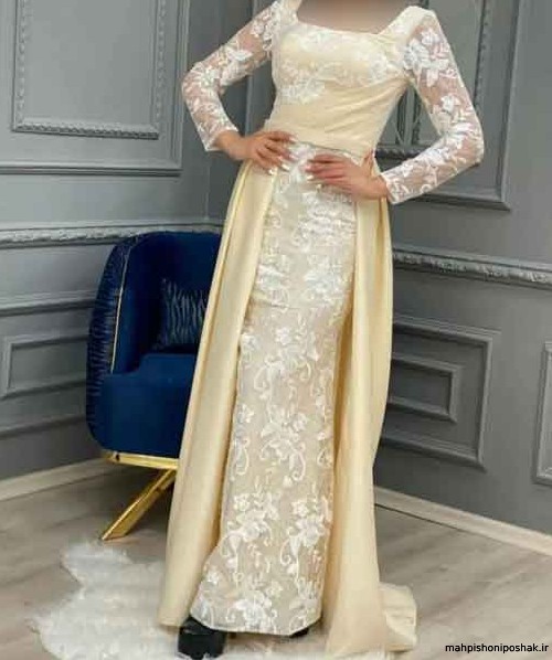 مدل لباس مجلسی زنانه ایرانی بلند