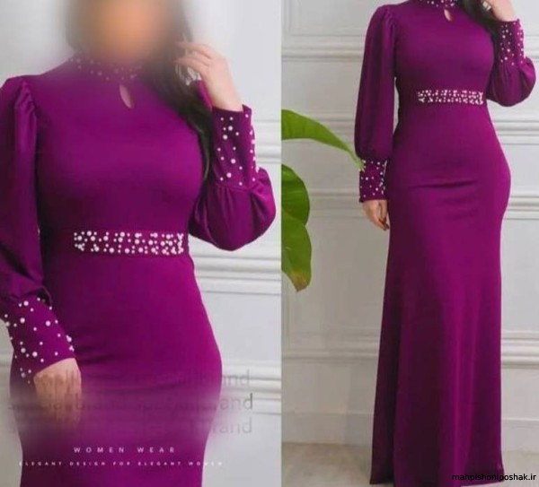 مدل لباس مجلسی زنانه ایرانی بلند