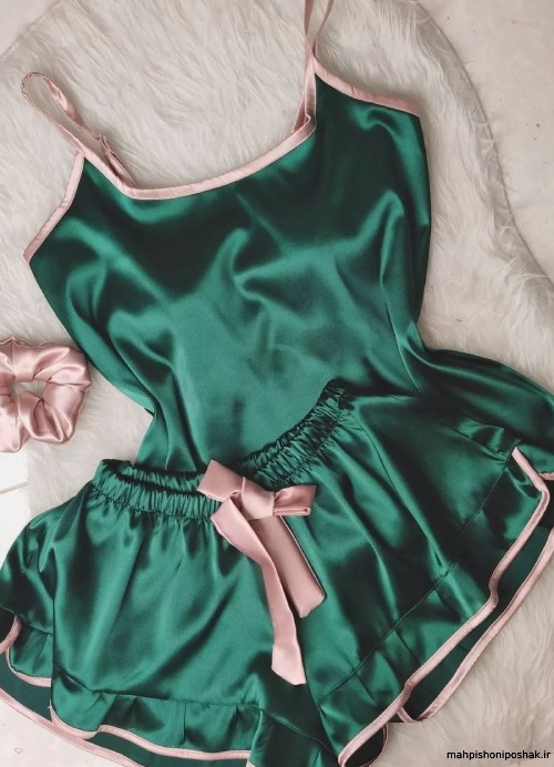 مدل لباس خواب با پارچه ساتن