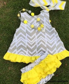مدل لباس لیمویی بچگانه