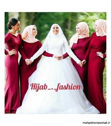 مدل لباس ساقدوش عروس باحجاب