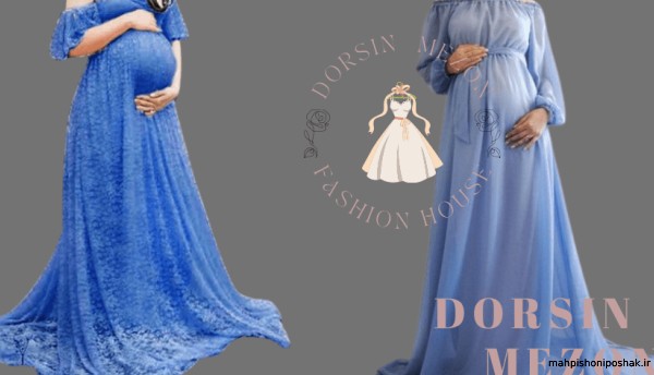 مدل لباس مجلسی بارداری کرپ