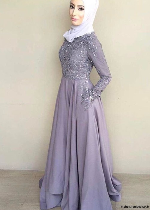 مدل لباس مجلسی جدید حجابی