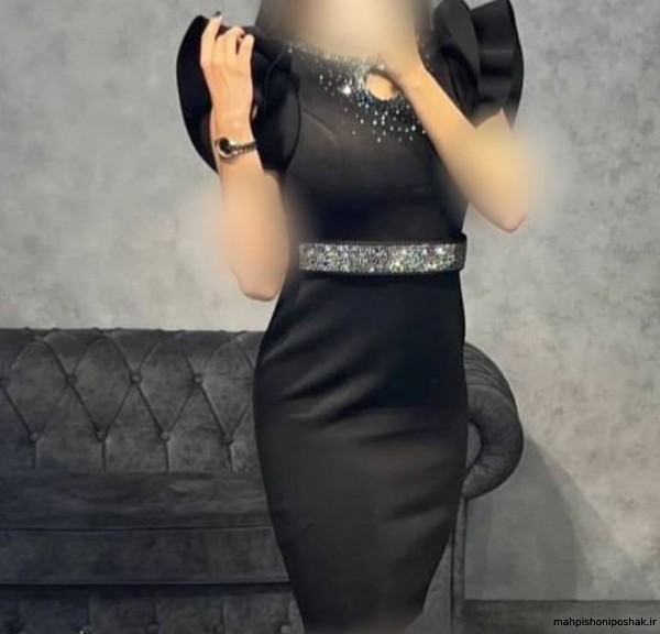 مدل لباس مجلسی لمه استین پفی