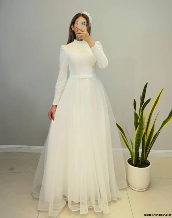مدل لباس عروس پوشیده اروپایی جدید