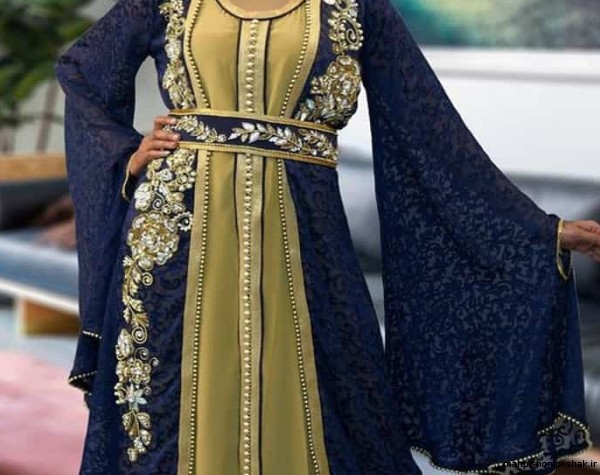 مدل لباس عربی بلند با حجاب دخترانه