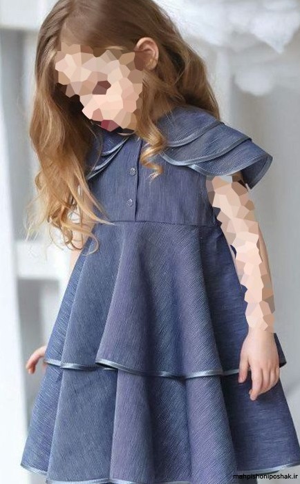مدل لباس دختر بچه با پارچه کبریتی