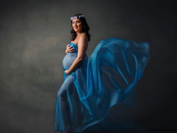 مدل لباس حاملگی مجلسی بلند