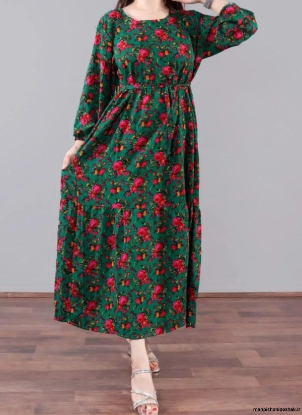مدل لباس با لنین گلدار