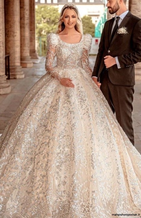 مدل لباس عروس عربی پوشیده