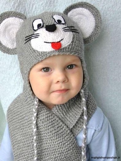 مدل شال کلاه پسرانه نوزادی