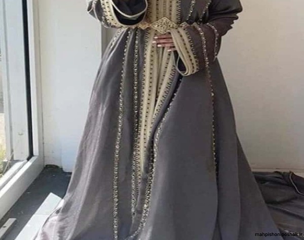 مدل لباس عربی بلند با حجاب دخترانه