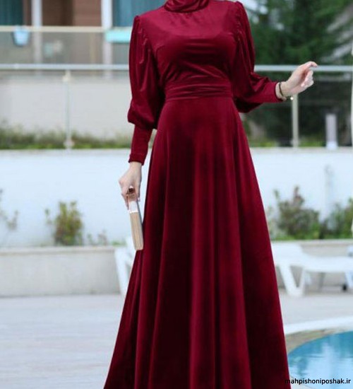 مدل لباس مخمل حجابی
